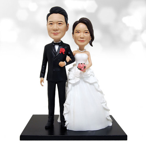 [웨딩] 결혼식 웨딩커플 신혼부부 SD 15cm 3D피규어 제작 (2인세트)케이스타피규어