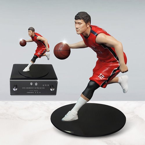 3D 농구피규어 농구트로피 NBA KBL 농구대회 상패 트리플더블 기념패케이스타피규어