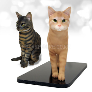 3D피규어 반려동물 - 고양이 반려묘 동물 피규어제작 (높이 13cm)케이스타피규어